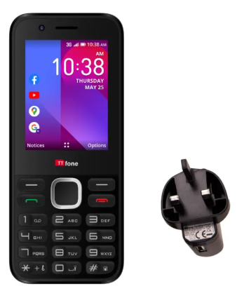 Returned Resale - TTfone TT240 with Mains Charger, O2 SIM Card