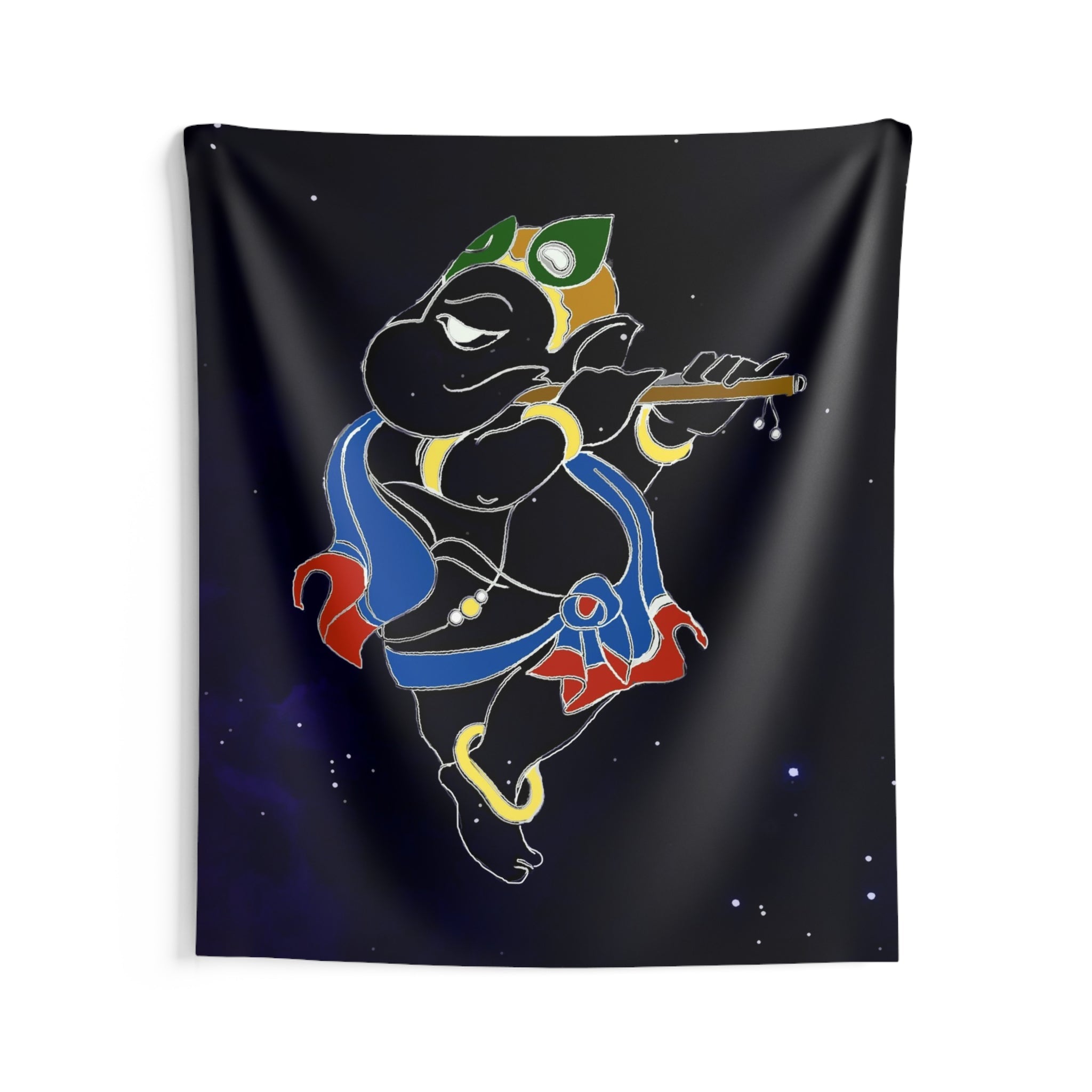 Flute Ganesha Tapestry