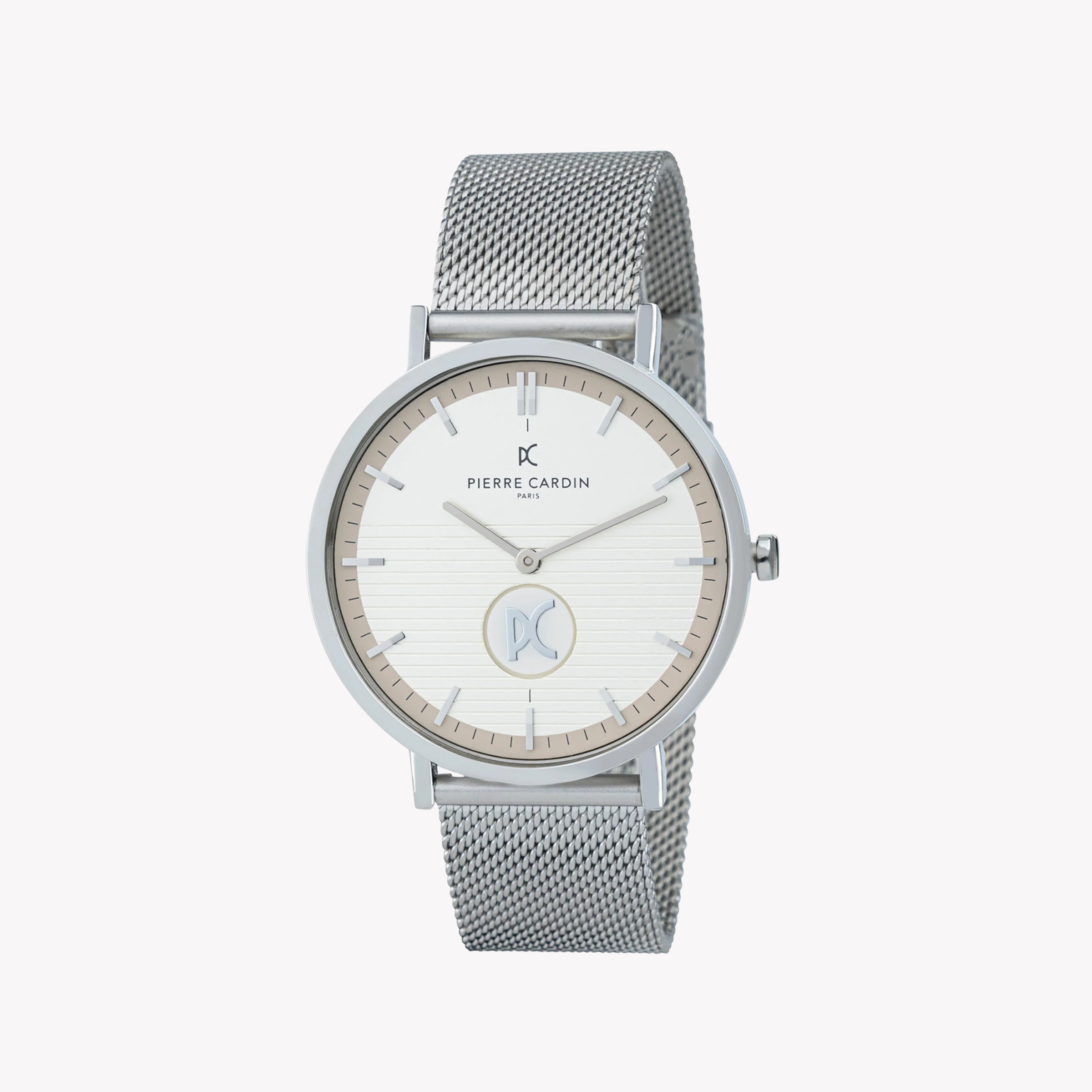 Pierre Cardin Men's Silver Stainless Steel Watch, Gray Dial | Cbv.1053