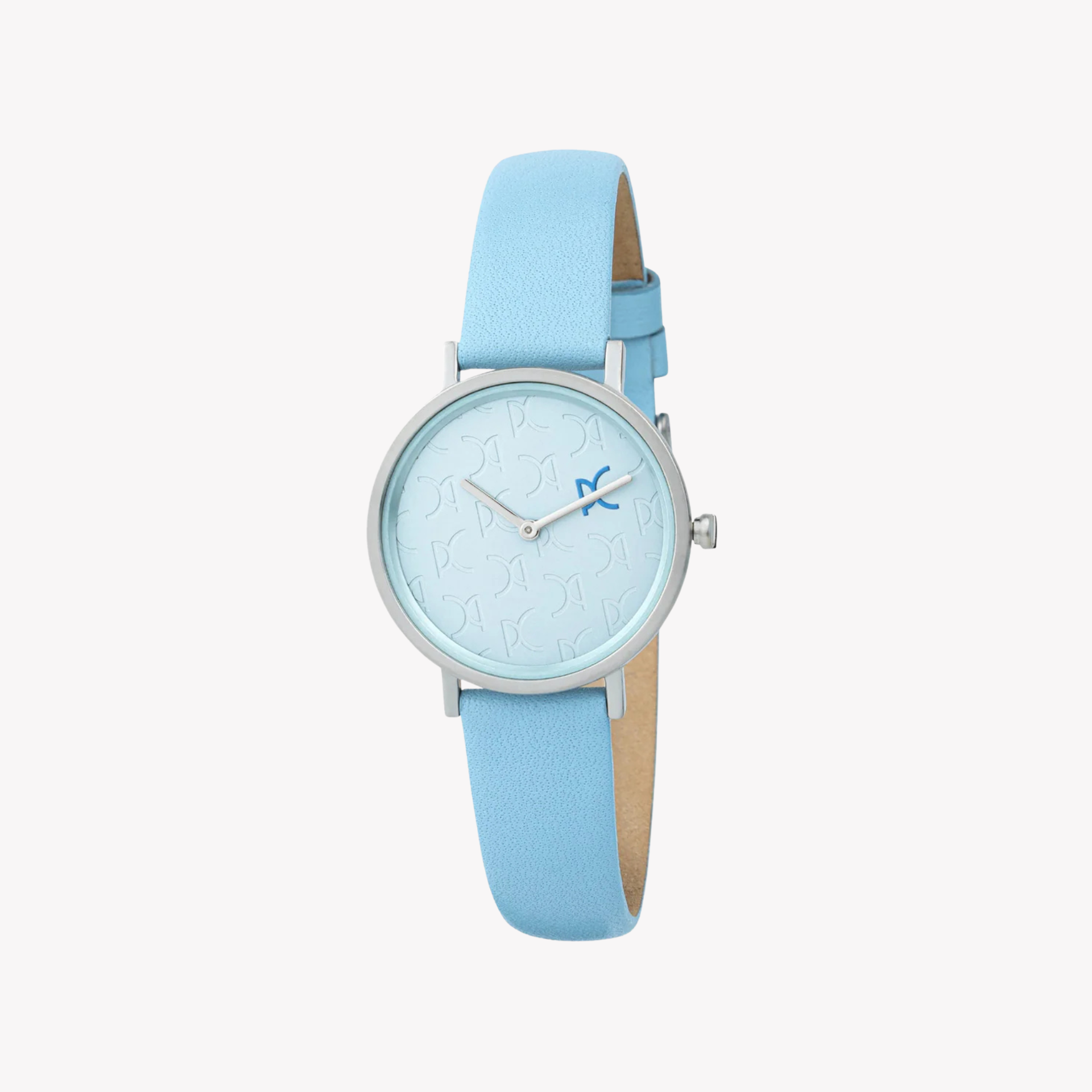 Pierre Cardin Women's Blue Leather Watch, Silver Case | Cbv.1521