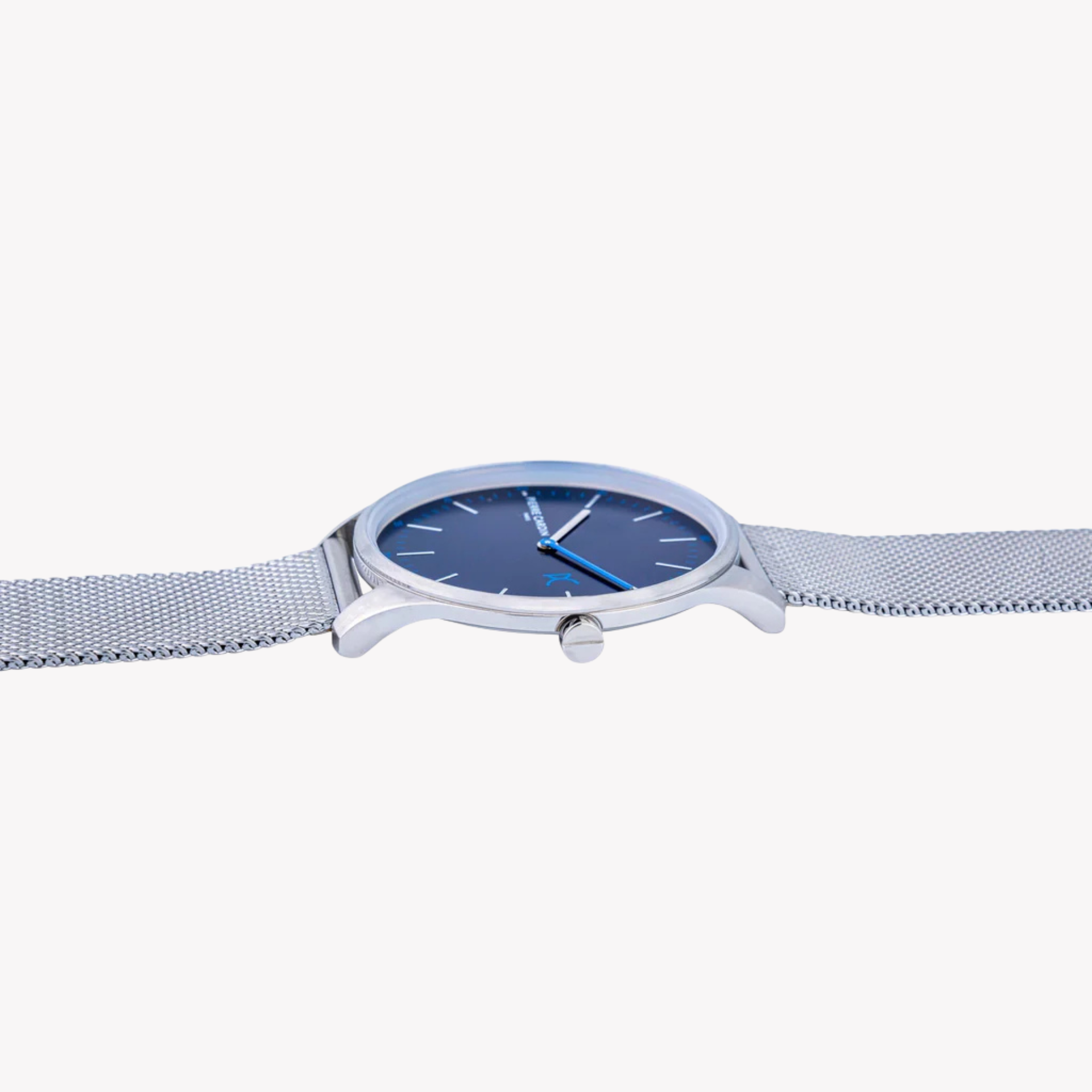 Pierre Cardin Men's Silver Stainless Steel Watch, Blue Dial | Cba.4004