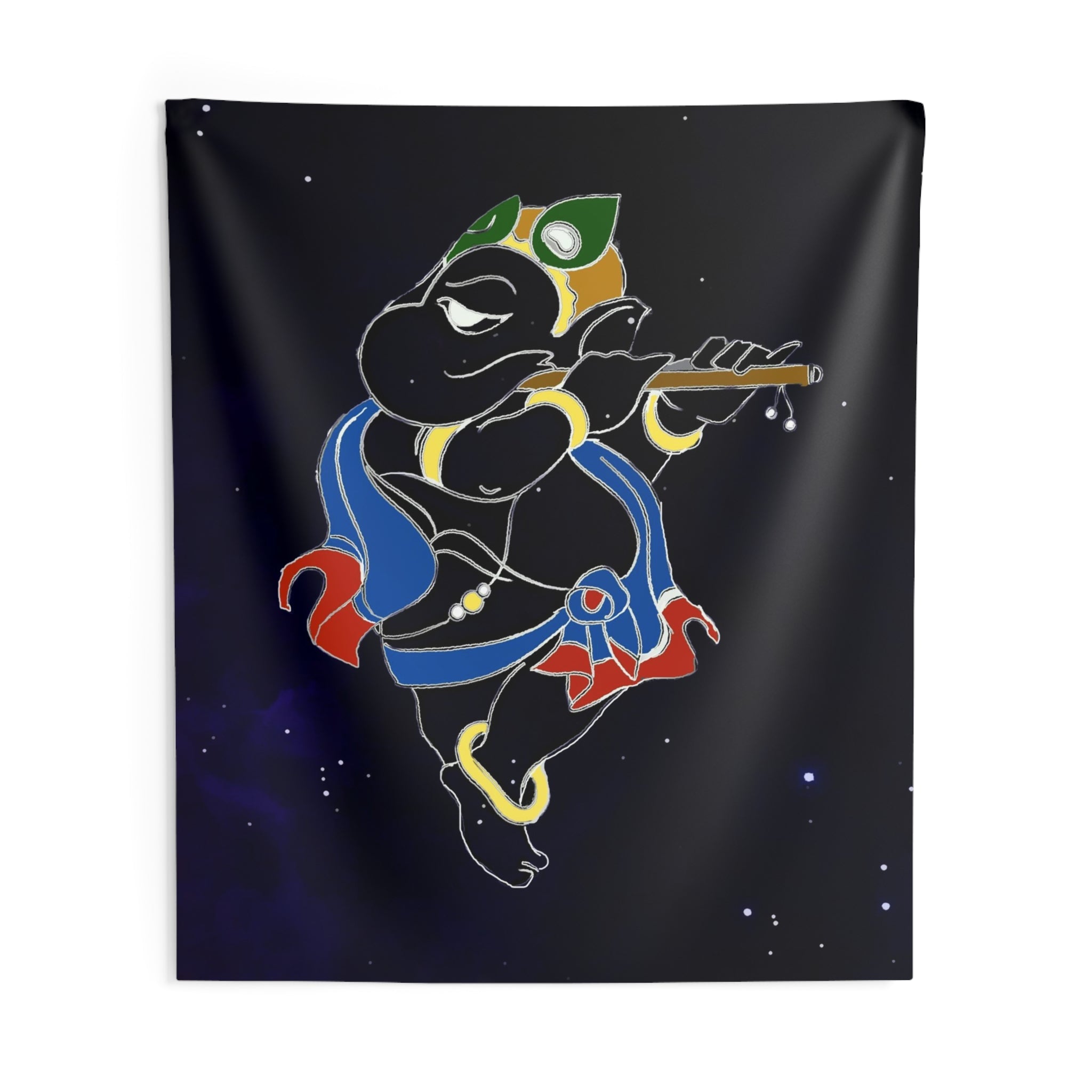 Flute Ganesha Tapestry
