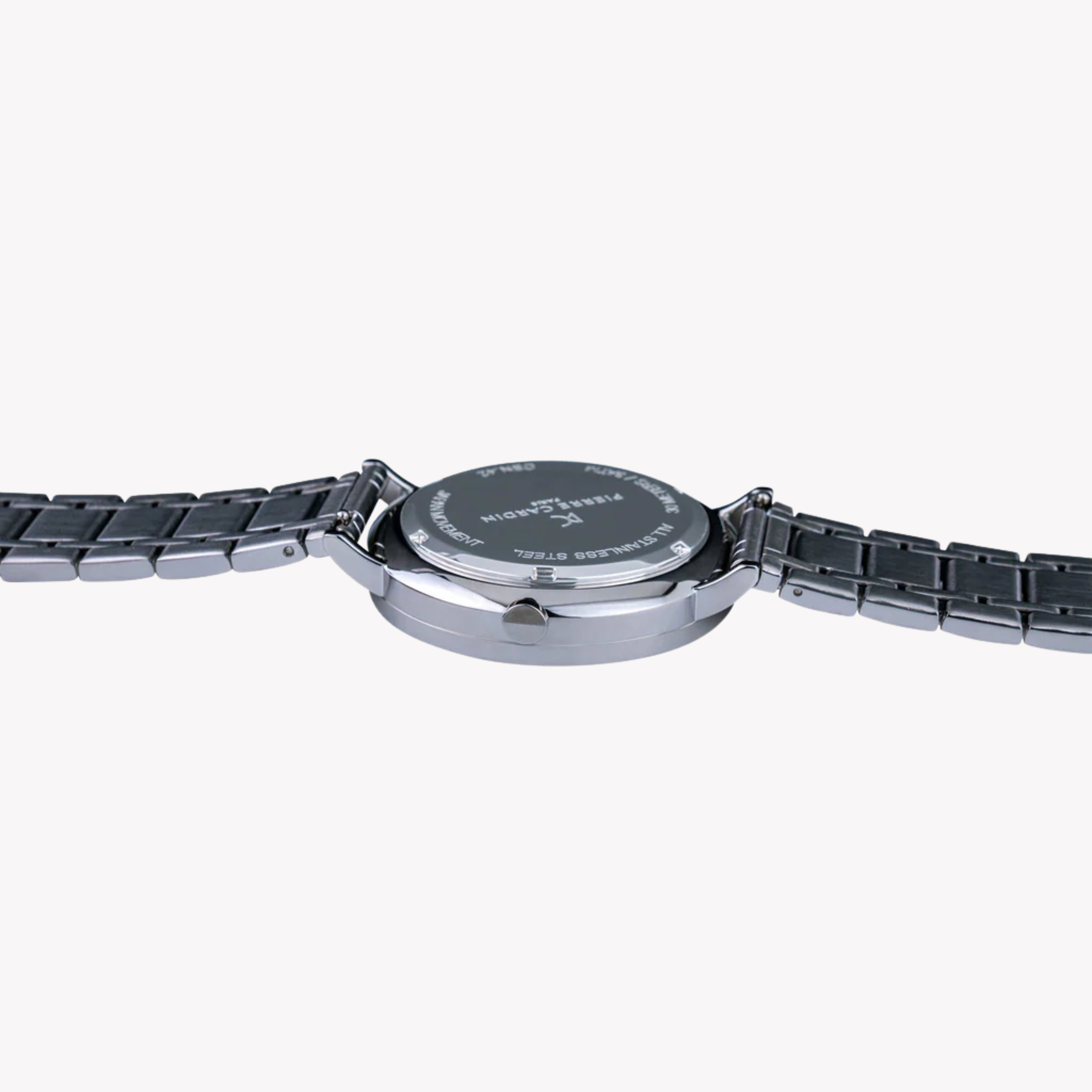Pierre Cardin Men's Silver Stainless Steel Watch, Black Dial | Cbn.3025