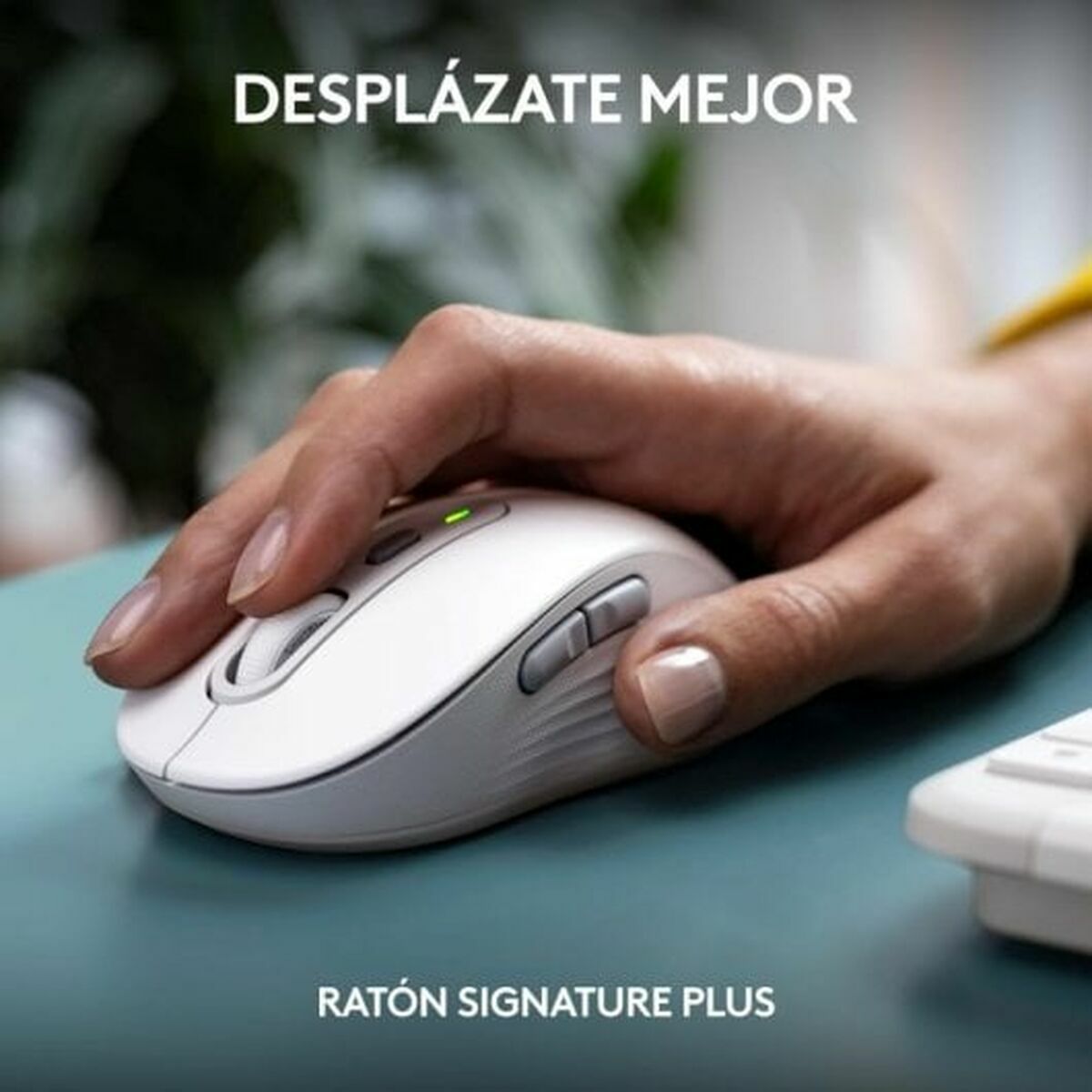 Keyboard and Mouse Logitech 920-012596 White Spanish QWERTY