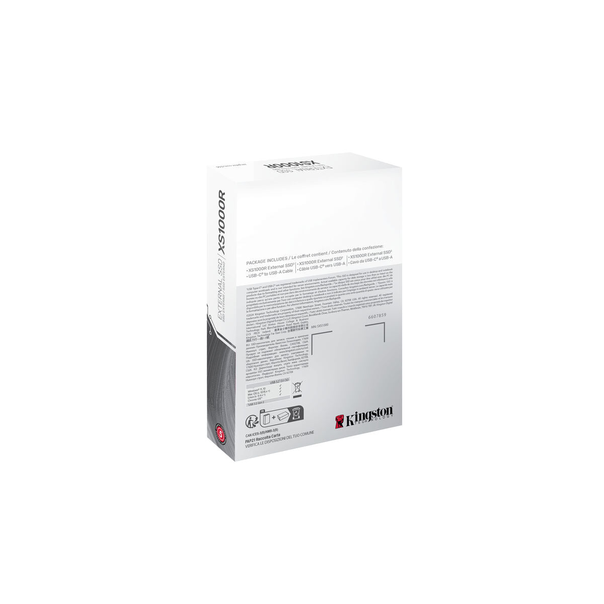 External Hard Drive Kingston SXS1000R/2000G Red 2 TB