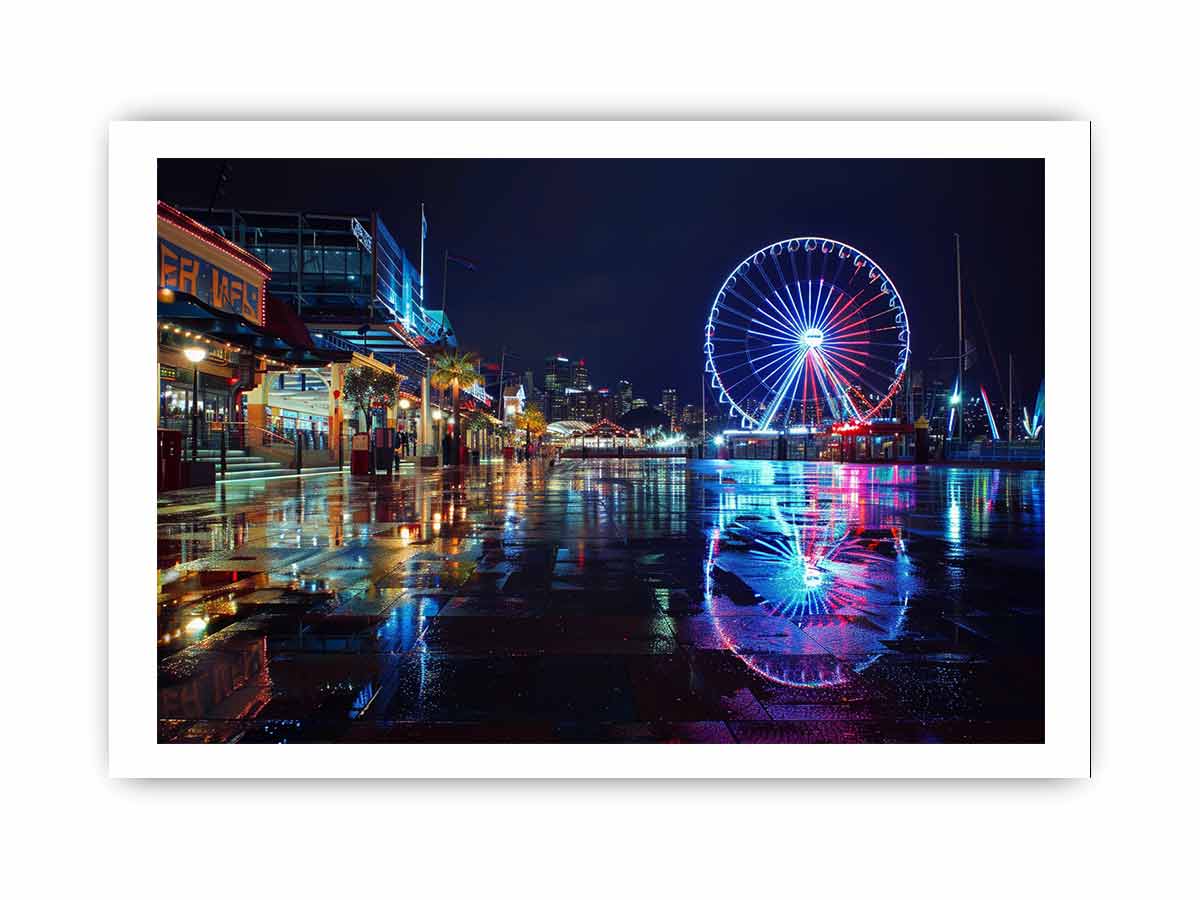 Darling Harbour Night Print