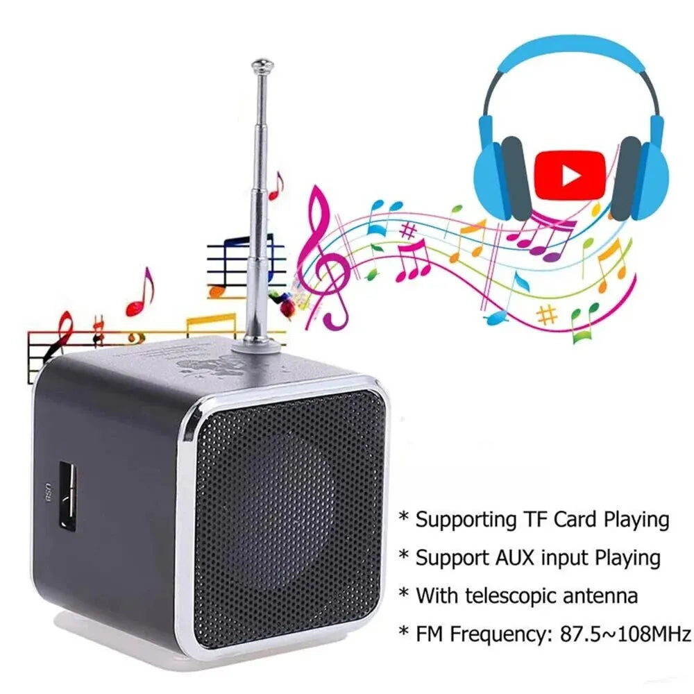 NNEOBA Rechargeable Portable Mini Radio with Bluetooth