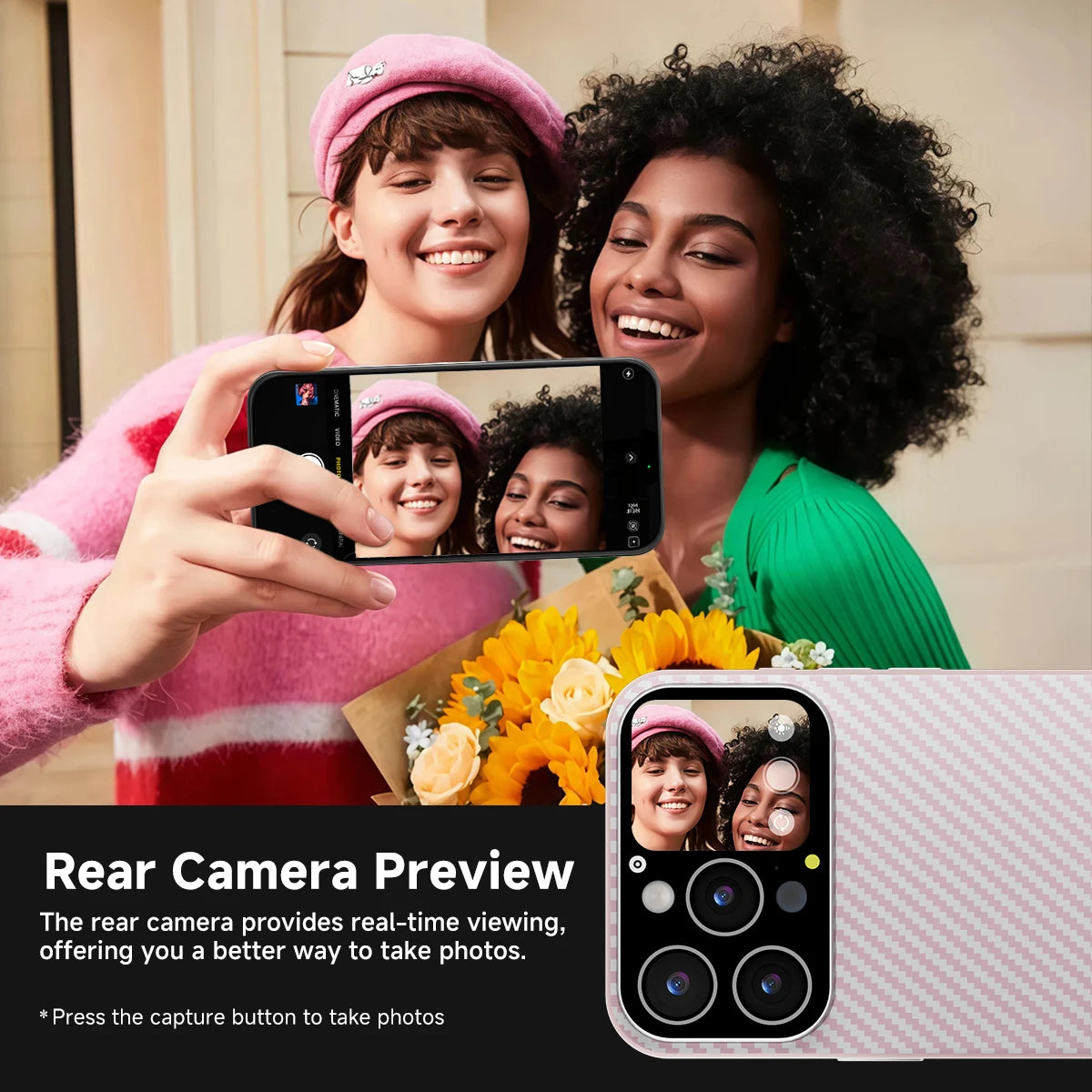New Smart Phone Case for iPhone Bluetooth Connection Touch Screen Remote Camera Photography Music Control  Video Wallpaper 2025