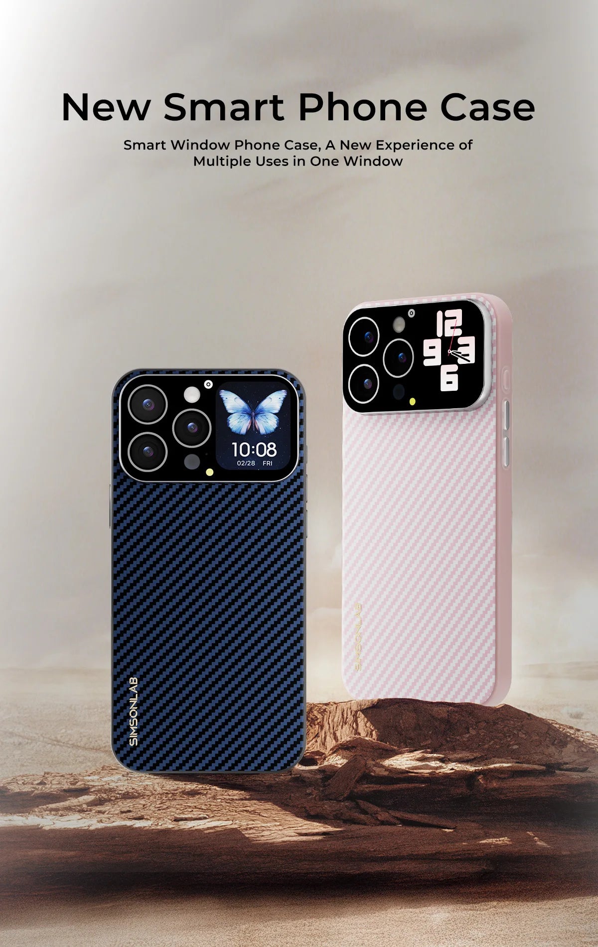 New Smart Phone Case for iPhone Bluetooth Connection Touch Screen Remote Camera Photography Music Control  Video Wallpaper 2025
