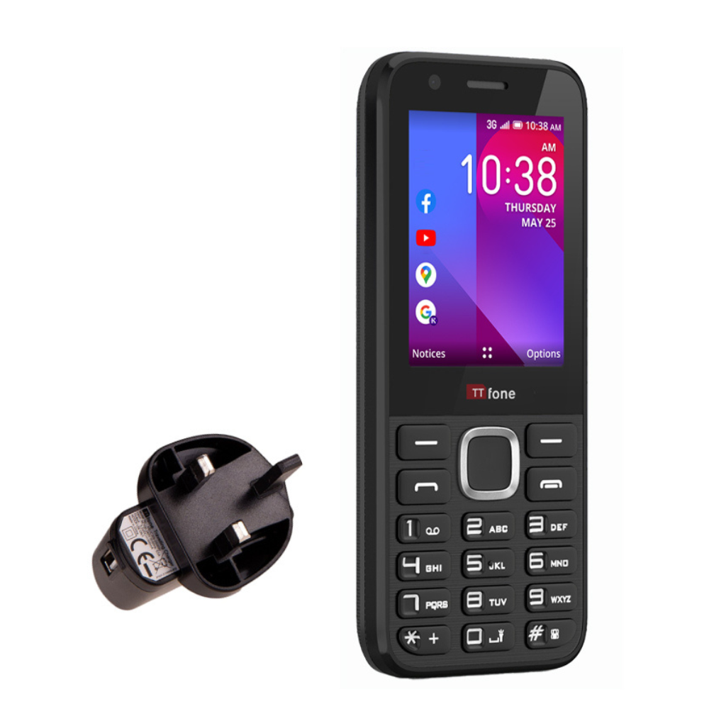 Returned Resale - TTfone TT240 with Mains Charger, EE SIM Card