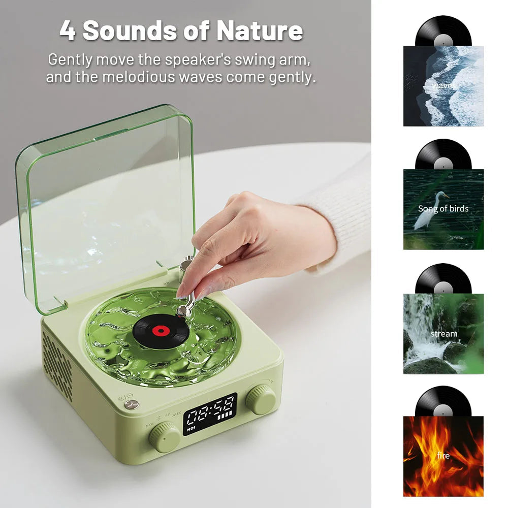 NNEDSZ Light Green, KW03 Bluetooth Sleep Sound Machine - Retro Design with 1500mAh Battery