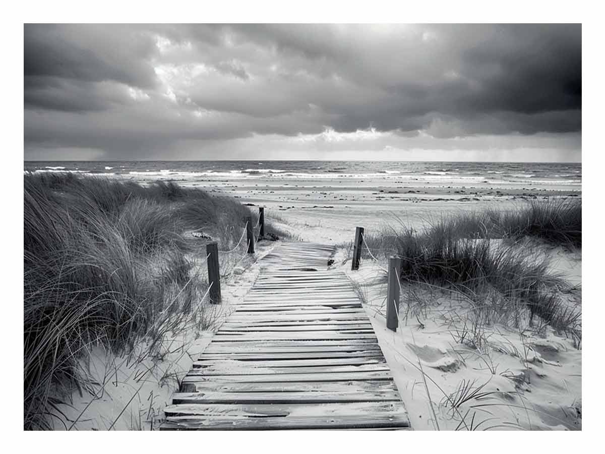 Beach Path pahotogrpahy art  Canvas Art Print