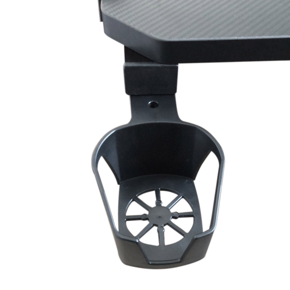 Professional gamer table with carbon fiber coating and LED lighting